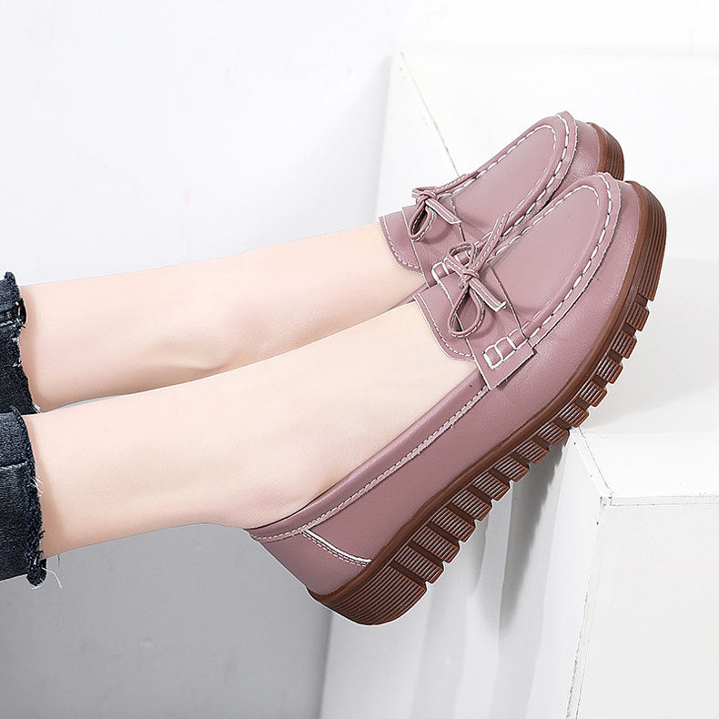 Summer Leather Breathable Women&#39;s Soft-soled Leather Shoes (3 to 7 days shipping)