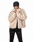 Fur Cotton-padded Wool Coat-Jacket