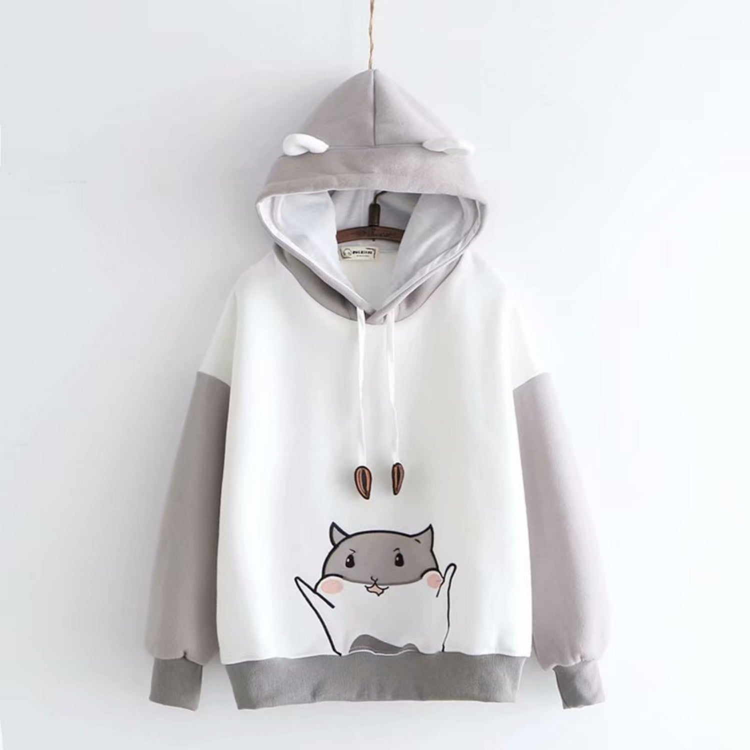 Women’s Forest Fleece Hoodie – Cozy Autumn &amp; Winter Cartoon Style