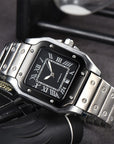 Men's 3-pin Quartz Square All-steel Watch