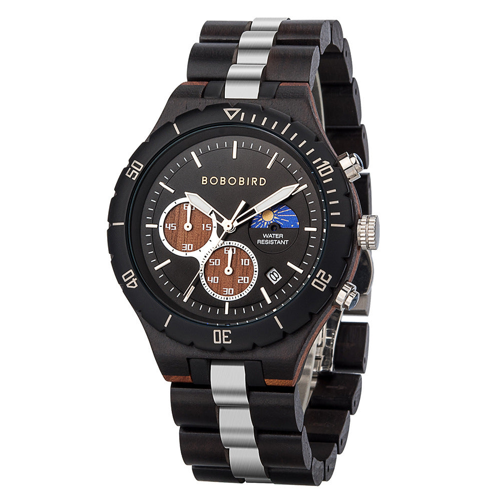 Engraved Multi-function Quartz Watch