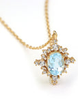 Retro Natural Sky Blue Necklace WOMEN