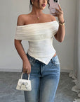 Women’s Sexy Strapless Tube Top – Elegant Slim-Fit Knitted Chic