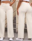 Women’s Autumn Straight Wide-Leg Jeans – High Waist Comfort Fit