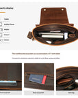 Men’s Genuine Horse Leather Crossbody Bag – Horse Leather Shoulder Bag