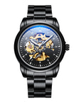 Men's Leather Waterproof Luminous Mechanical Watch