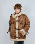UNISEX Retro Lamb Fur Coat – Cozy Warmth with Vintage Street Edge