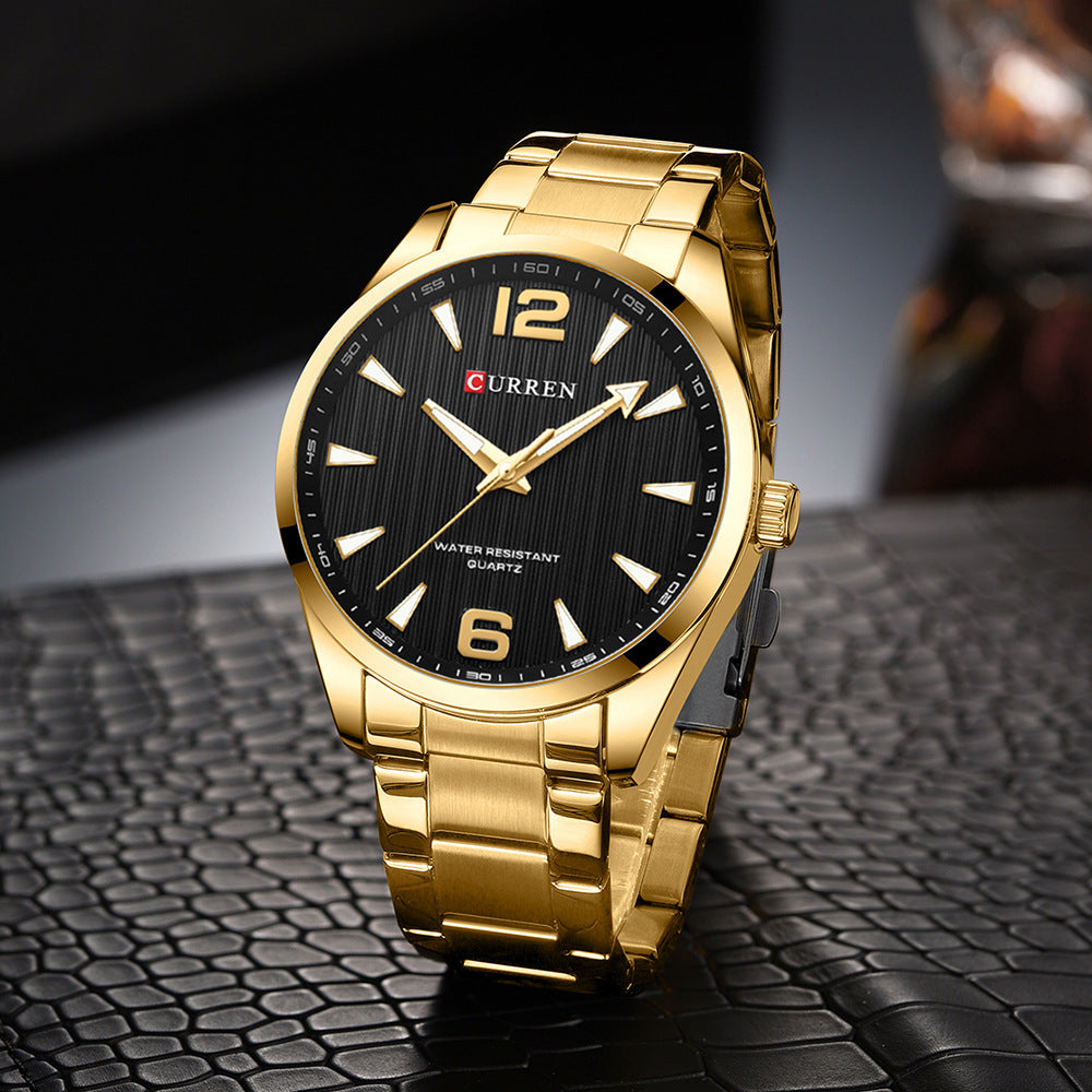 Men&#39;s Business Quartz Steel Belt Watch