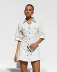 Women's Short Sleeve Pocket Waist Shirt