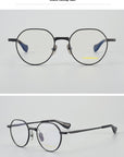 Ultra Light Pure Titanium Vintage Round Frame Spectacle