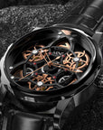 Black Gold Trend Three Dimensional Watch Personality Gear Gyro Season To Run Watch Men