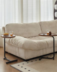 Brown C-shaped Side Table, Living Room Small Sofa Table ( USA ONLY + 3 TO 7 DAYS SHIPPING)