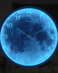 12-inch Wall Clock For Home Decoration Blue Moon