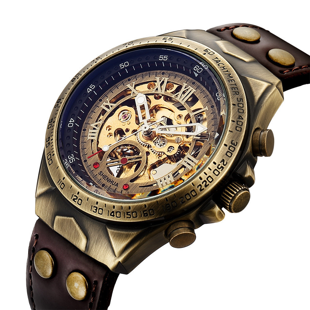 Men&#39;s Fashion Hollowed-out Automatic Mechanical Watch