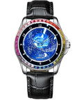 Ogulas Starry Sky Crystals Automatic Mechanical Watch Men's