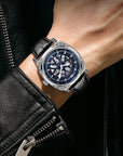 Men’s Stainless Steel Automatic Mechanical Watch – Leather Strap Classic Timepiece
