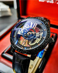 Genuine Leather Men's High-end Hollow Tourbillon Automatic Mechanical Watch