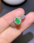 Natural Emerald Ring With Elegant FOR WOMEN