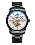 Men's Leather Waterproof Luminous Mechanical Watch