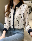 Chiffon Printed Shirt Women