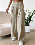 High-waist Lace-up Leg Pants