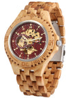 Zebra Strap Automatic Mechanical Wooden Watch