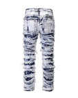 Blue Ripped Zipper Pants