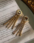 Tassel Retro Silver Pin Earrings Women