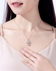 1 Carat Moissanite Necklace Round women