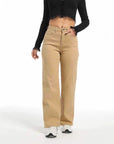 Women’s Autumn Straight Wide-Leg Jeans – High Waist Comfort Fit