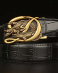 BeltCrocodile Buckle Men Belt Real Cowhide Automatic Buckle Casual