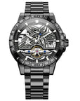 Men’s Double-Sided Hollow Automatic Mechanical Watch – Stainless Steel Fashion Timepiece