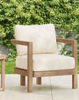 Outdoor Acacia Wood Patio Club Chair ( USA ONLY + 3 TO 5 DAYS SHIPPING)