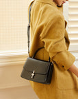 Crossbody Genuine Leather Saddle Bag Women