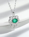 Natural Emerald Necklace Women's