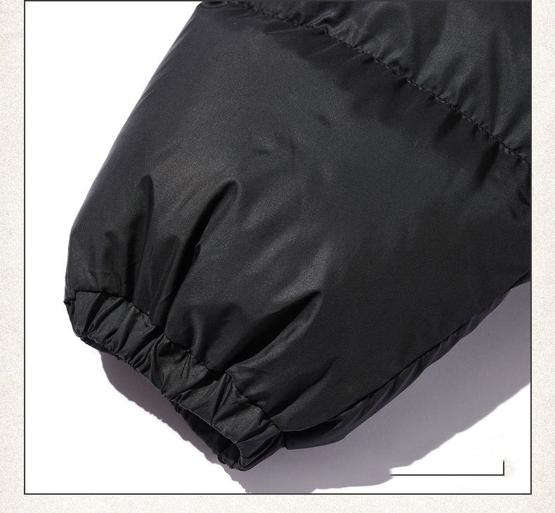 Unisex Thick Cotton Padded Jacket – Detachable Hood &amp;amp; Collar Winter Coat
