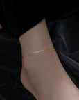 14K Gold Anklet S925 Silver