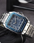 Men's 3-pin Quartz Square All-steel Watch