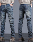 Men's Jeans Slim Straight Stretch