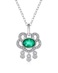 Natural Emerald Necklace Women's