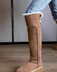 Women's Long Snow Winter Fleece-lined Thickened New Platform Cotton Shoes Below The Knee Long Boots