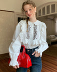 Lace White Shirt For Women