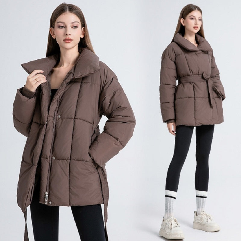 Plus Size Women&#39;s Mid-length  Cotton coat