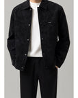 Men’s Light Mature Short Jacket – Casual Loose-Fit Polyester Coat