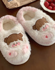 Lovers Cute Cartoon Cotton Slippers Men And Women