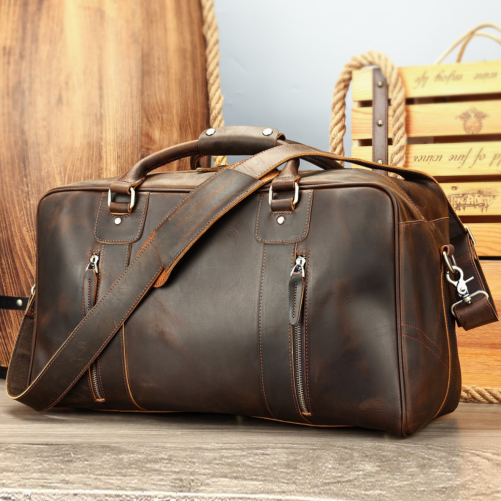 Travel Bag Genuine Leather Men