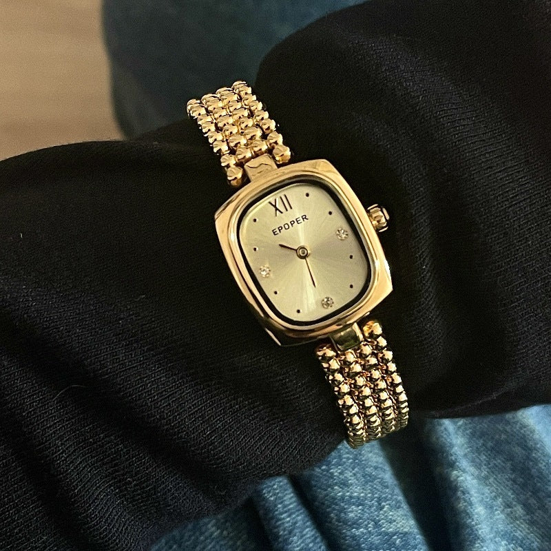 ✨ Petite Cube Sugar Light Luxury Women’s Watch