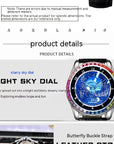 Ogulas Starry Sky Crystals Automatic Mechanical Watch Men's