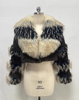 Women’s Faux Fur Short Lapel Coat – Ultra-Short Environmental-Friendly Fur Jacket