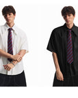 Men’s Summer Anti-Wrinkle Shirt – Loose Fit Non-Iron Short Sleeve